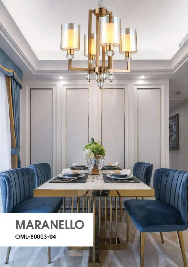 Люстра Omnilux OML-80003-04 MARANELLO — бронза, ракурс 3