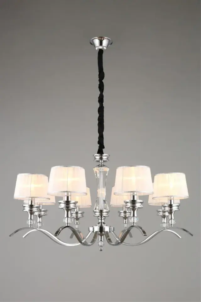 Люстра Omnilux OML-88403-08 AROSIO — хром, ракурс 4