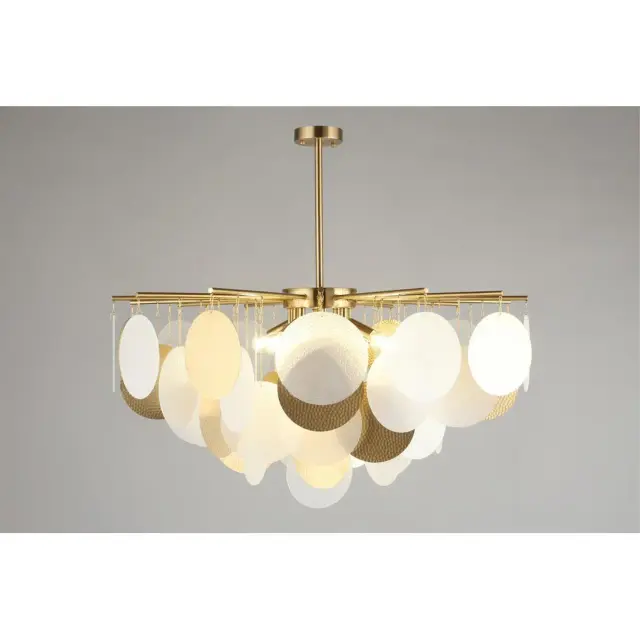 Люстра Omnilux OML-89907-08 PLELO — бронза, ракурс 3