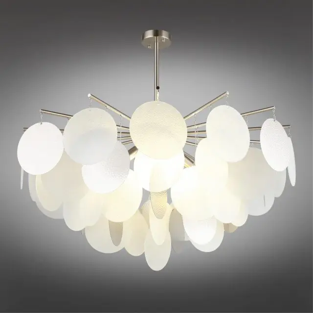 Люстра Omnilux OML-89917-08 PLELO — никель, ракурс 2