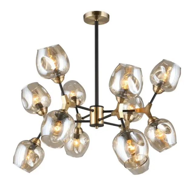 Люстра Omnilux OML-93407-12 POZZALLO — золотой