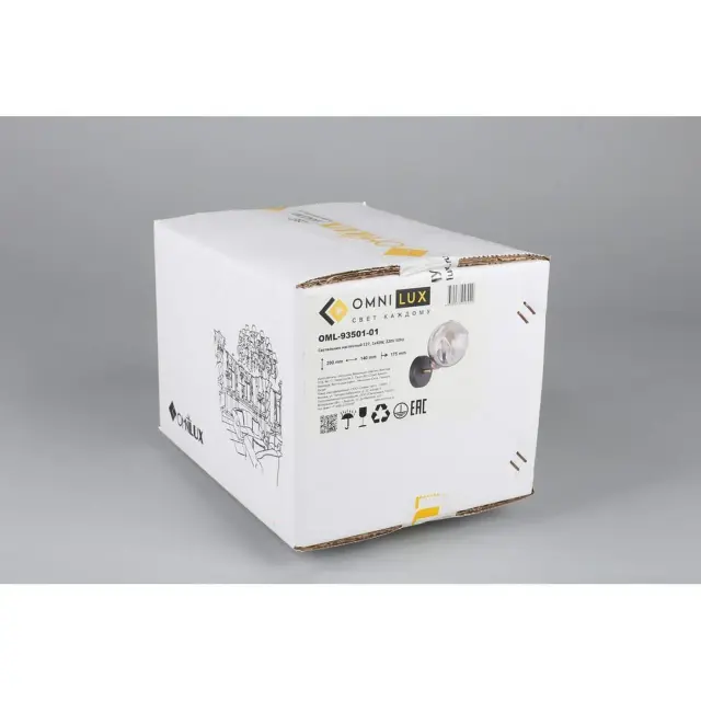 Бра Omnilux OML-93501-01 TUENNO — черный, ракурс 9
