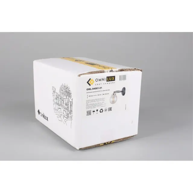 Бра Omnilux OML-94001-01 SORRENTO — черный, ракурс 7