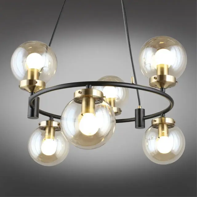 Светильник Omnilux OML-94003-06 SORRENTO — черный, ракурс 2