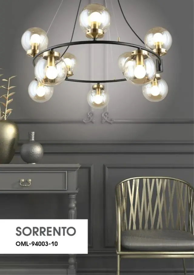 Светильник Omnilux OML-94003-10 SORRENTO — черный, ракурс 3
