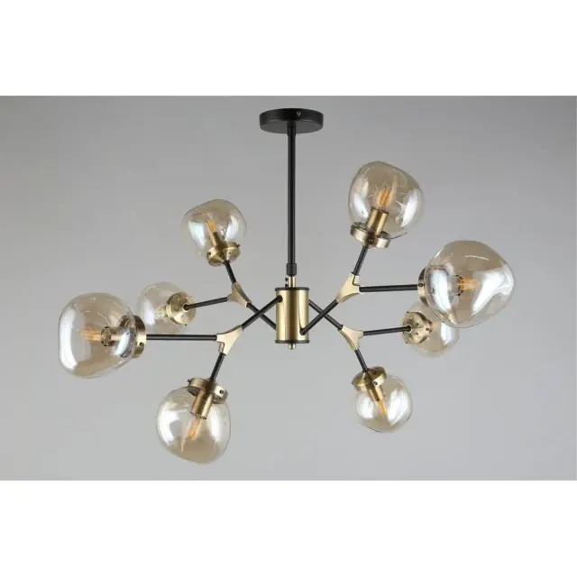 Люстра Omnilux OML-95107-08 CROTONE — черный, ракурс 3