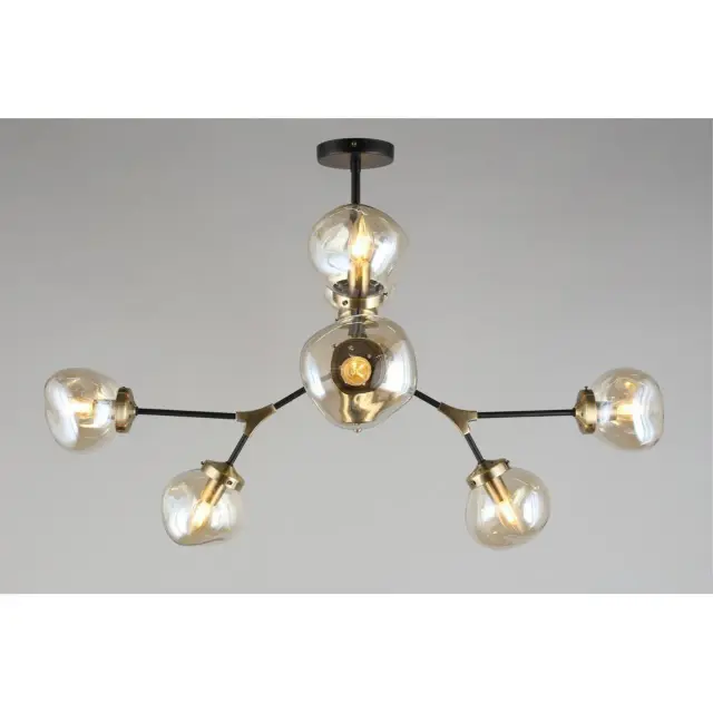 Люстра Omnilux OML-95107-08 CROTONE — черный, ракурс 5