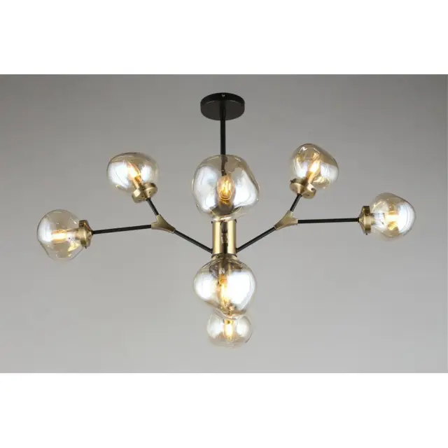 Люстра Omnilux OML-95107-08 CROTONE — черный, ракурс 7