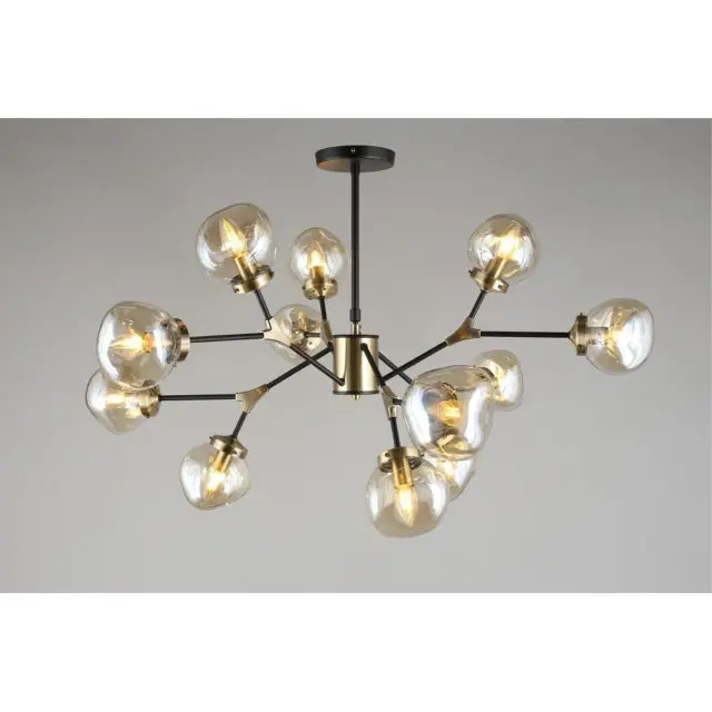 Люстра Omnilux OML-95107-12 CROTONE — черный, ракурс 3