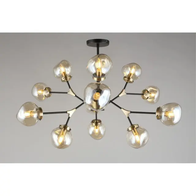 Люстра Omnilux OML-95107-12 CROTONE — черный, ракурс 4