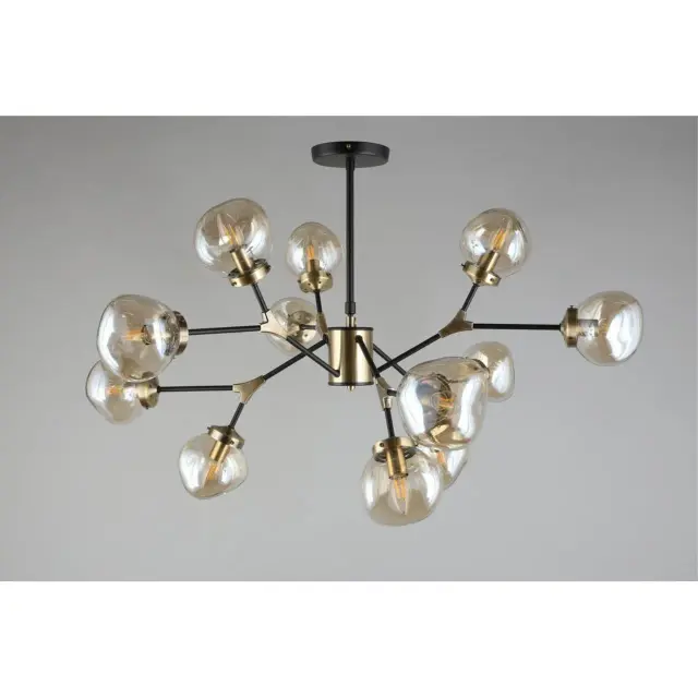 Люстра Omnilux OML-95107-12 CROTONE — черный, ракурс 5