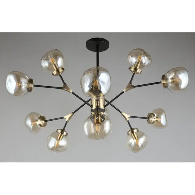 Люстра Omnilux OML-95107-12 CROTONE — черный, ракурс 8