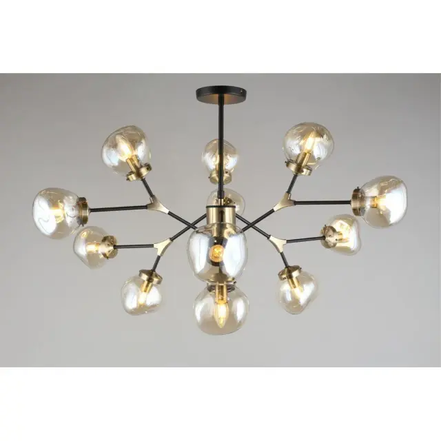 Люстра Omnilux OML-95107-12 CROTONE — черный, ракурс 9