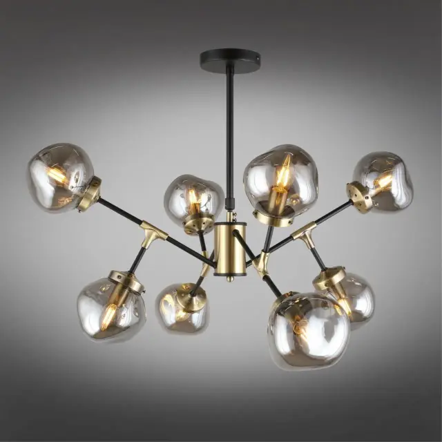 Люстра Omnilux OML-95207-08 VOLANO — черный, ракурс 2
