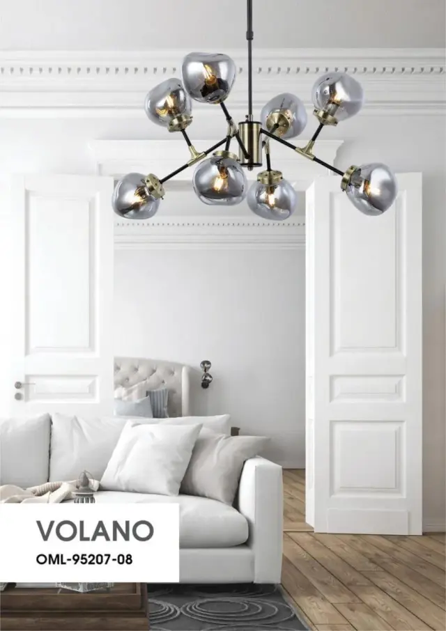 Люстра Omnilux OML-95207-08 VOLANO — черный, ракурс 3