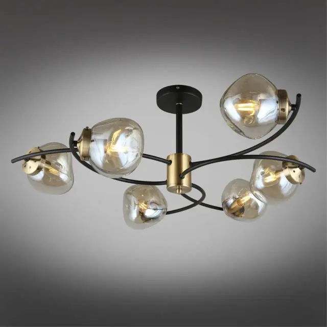 Люстра Omnilux OML-95307-06 MONCALVO — черный, ракурс 2