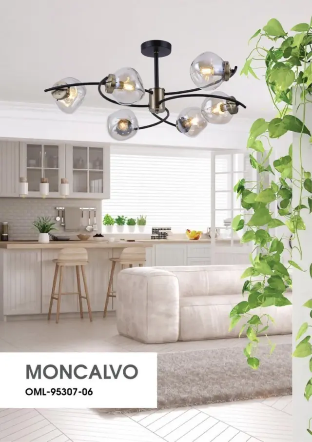 Люстра Omnilux OML-95307-06 MONCALVO — черный, ракурс 3