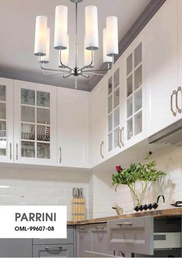Люстра Omnilux OML-99607-08 PARRINI — хром, ракурс 3