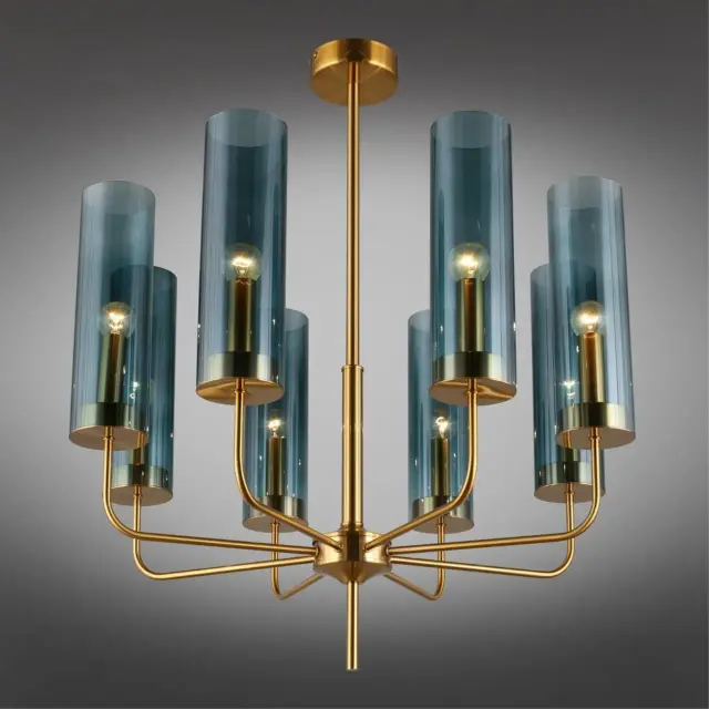 Люстра Omnilux OML-99617-08 PARRINI — бронза, ракурс 2