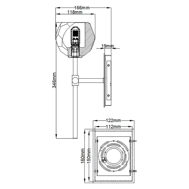Светильник для ванной комнаты Quoizel QN-REGALIA1-PC-BATH — хром, ракурс 7