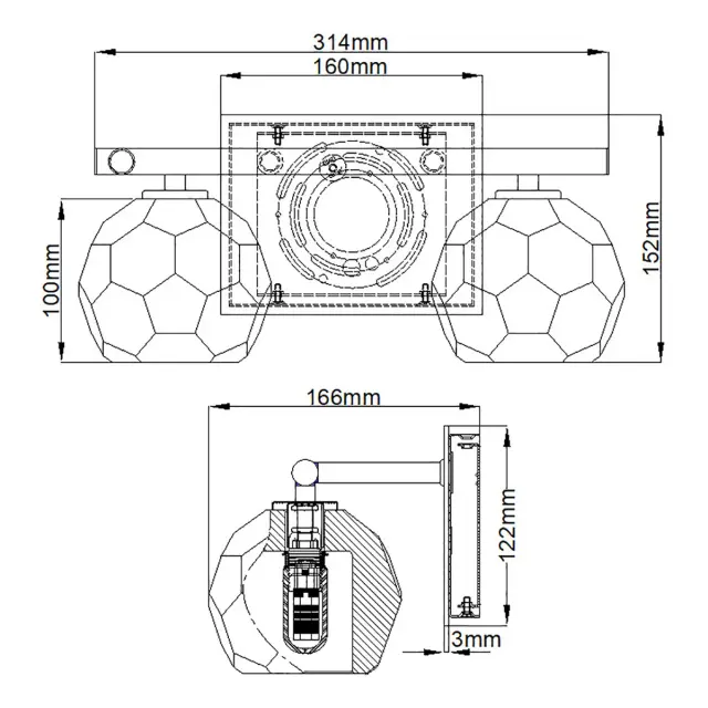 Светильник для ванной комнаты Quoizel QN-REGALIA2-PC-BATH — хром, ракурс 7