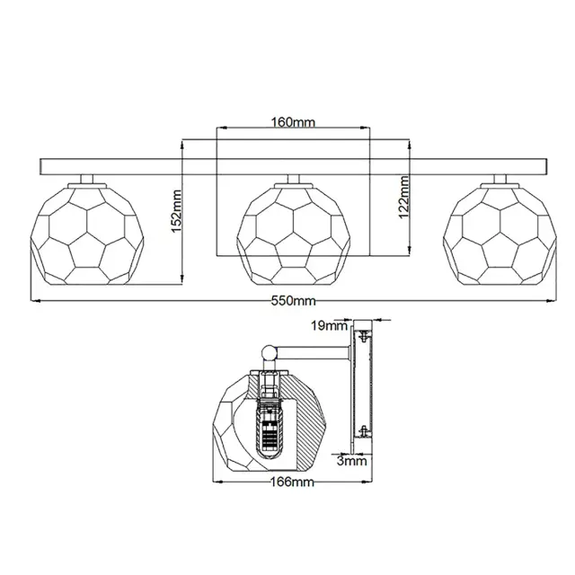 Светильник для ванной комнаты Quoizel QN-REGALIA3-PC-BATH — хром, ракурс 7