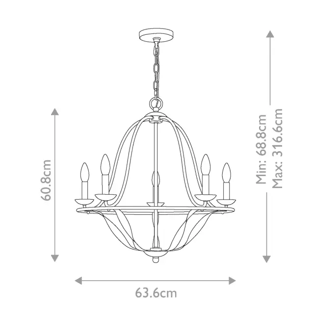 Люстра Quoizel QZ-BRADBURY5-GK — черный, ракурс 5