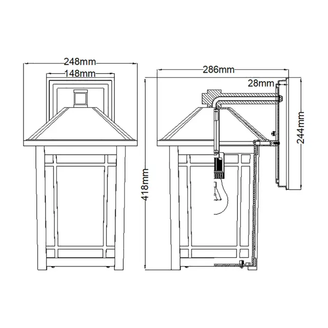 Уличный светильник Quoizel QZ-CEDAR-POINT-L-BK — черный, ракурс 5