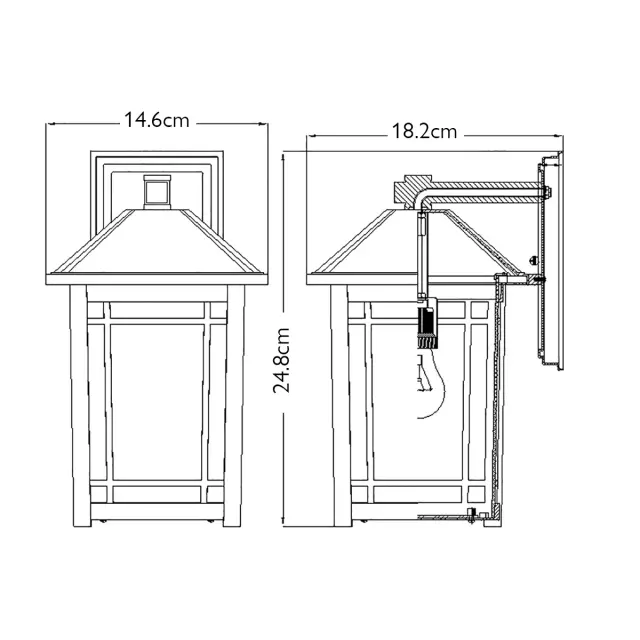 Уличный светильник Quoizel QZ-CEDAR-POINT-S-BK — черный, ракурс 5