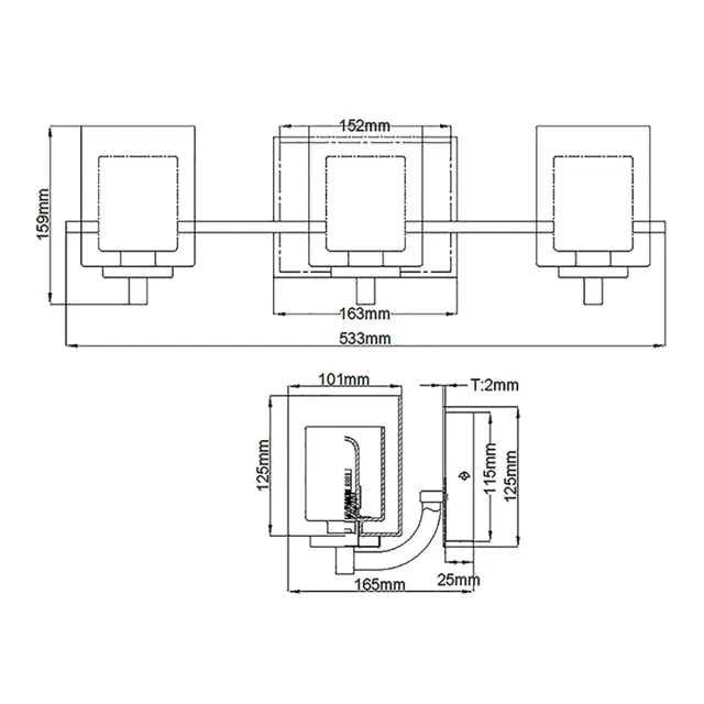 Светильник для ванной комнаты Quoizel QZ-KOLT3-PC-BATH — хром, ракурс 6