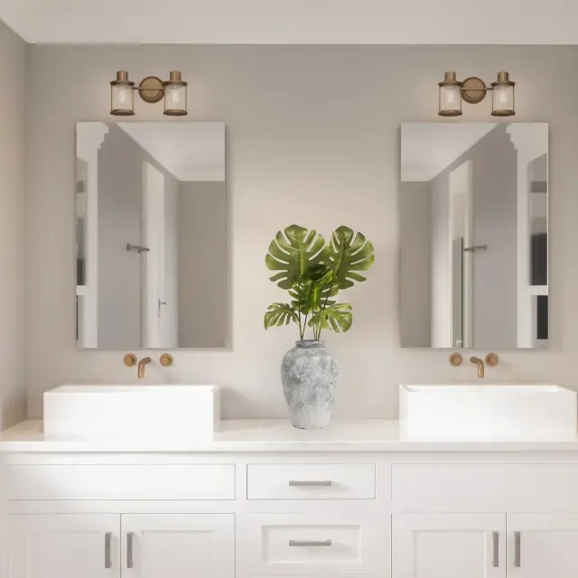 Светильник для ванной комнаты Quoizel QZ-RIGGS2-BATH-WS — латунь, ракурс 3
