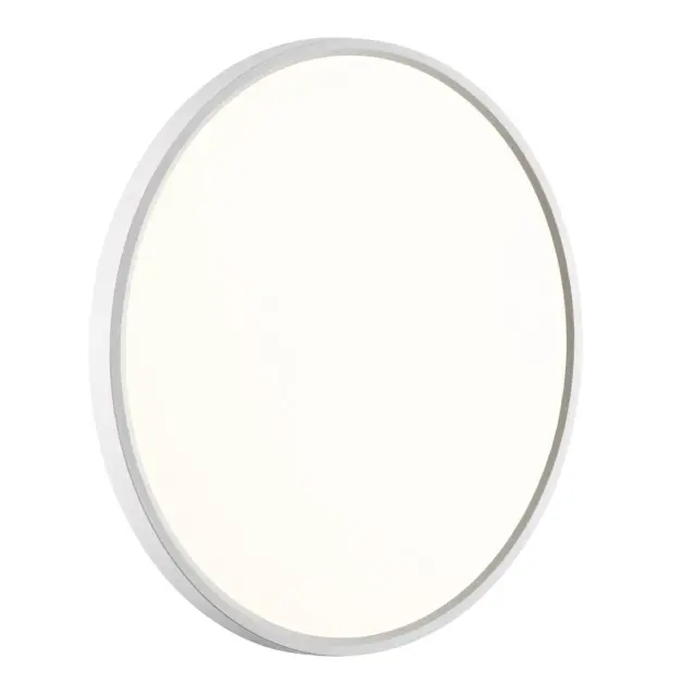 Потолочный светильник белый из матового пластика со скрытым источником света и регулируемым переключателем цветовой, ракурс 2