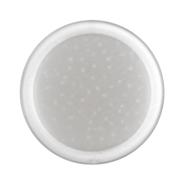 Потолочный светильник Sonex в стиле минимализм, белый пластик с глянцевым рассеивателем и декоративными точками, ракурс 4