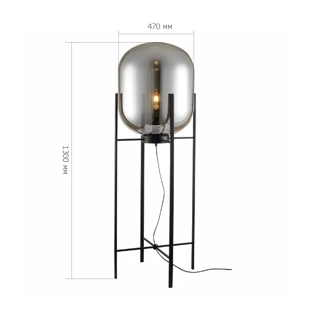 Торшер ST Luce SL1050.725.01 БУРАСКА — черный, ракурс 3