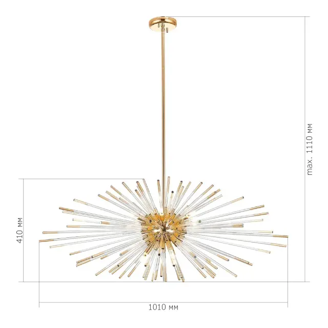 Люстра ST Luce SL1097.203.09 КАЛЛИО — золотой, ракурс 2
