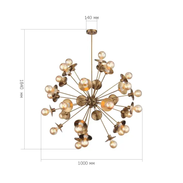 Люстра ST Luce SL1111.303.30 ГРИДО — латунь, ракурс 5