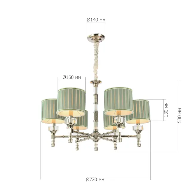 Люстра ST Luce SL1121.103.06 ОЛЕО — никель, ракурс 4