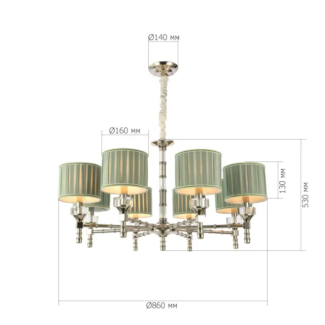 Люстра ST Luce SL1121.103.08 ОЛЕО — никель, ракурс 2