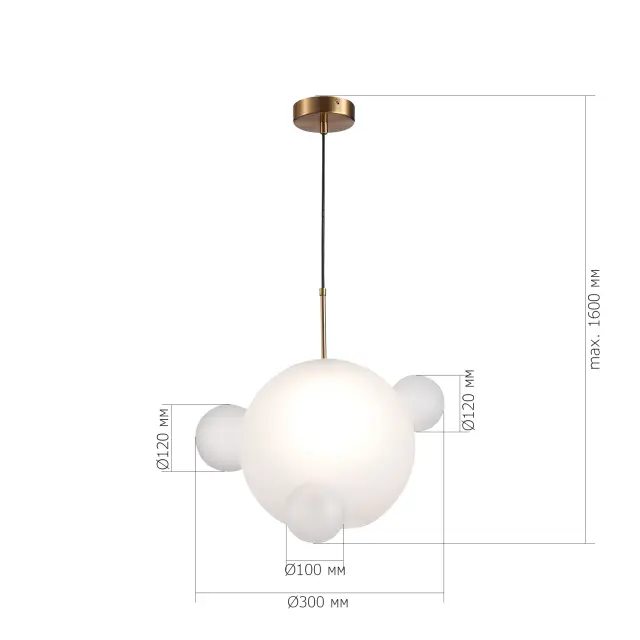 Светильник ST Luce SL1133.503.01 БОПОНИЯ — латунь, ракурс 3