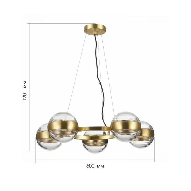 Люстра ST Luce SL1156.303.05 БАЛА — латунь, ракурс 4
