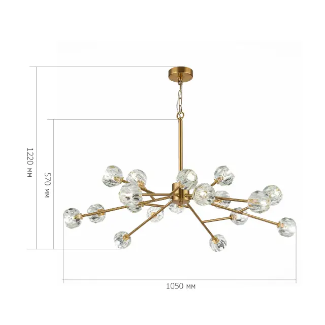 Люстра ST Luce SL1166.303.18 РОМАНО — латунь, ракурс 5