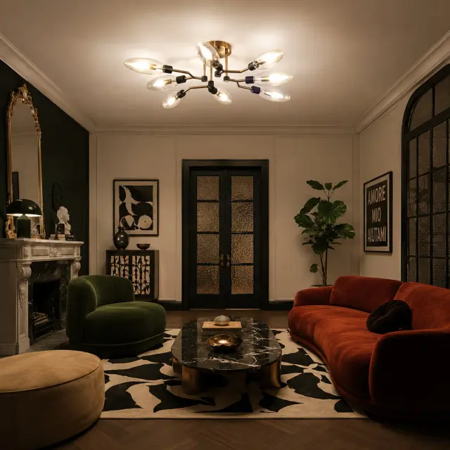 Люстра ST Luce SL1174.302.08 ДЕСИМА — латунь, ракурс 5