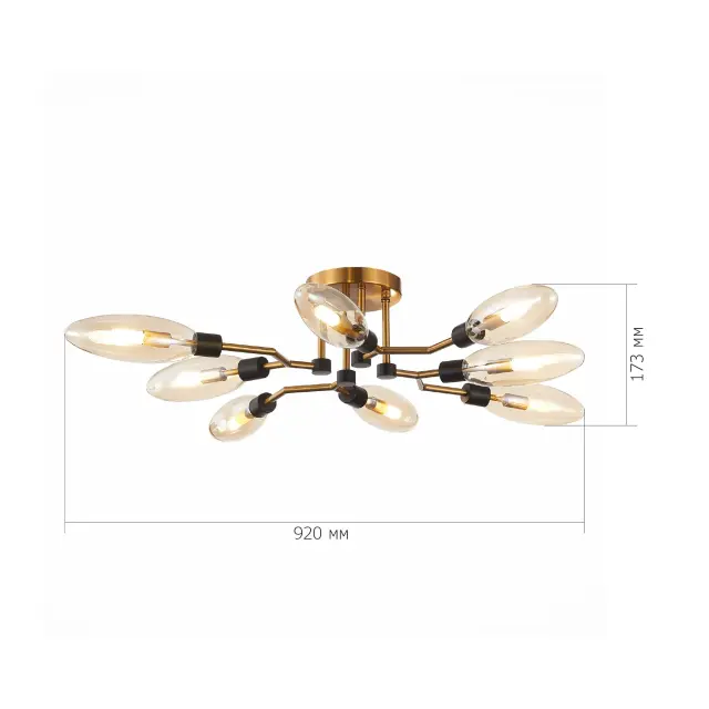 Люстра ST Luce SL1174.302.08 ДЕСИМА — латунь, ракурс 7