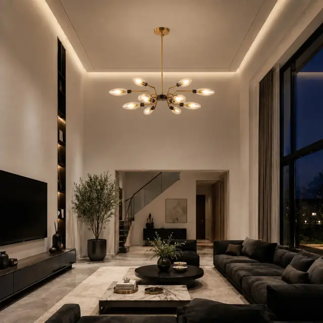 Люстра ST Luce SL1174.303.12 ДЕСИМА — латунь, ракурс 6