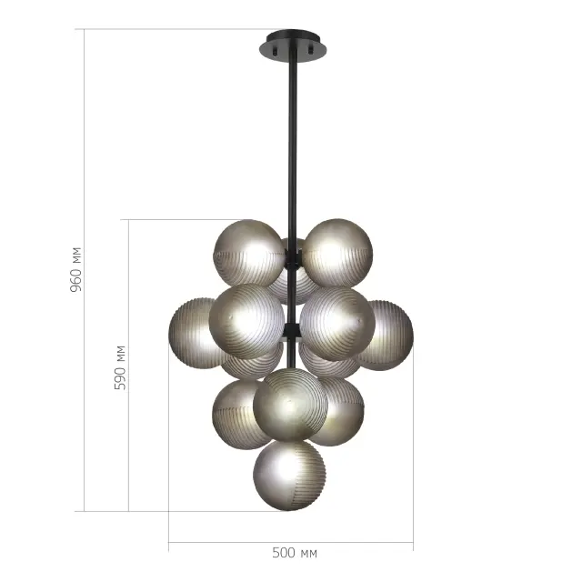 Люстра ST Luce SL1184.403.13 ТОДО — черный, ракурс 3