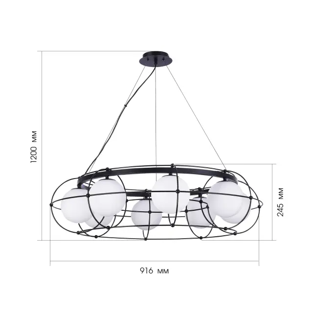 Люстра ST Luce SL1189.403.08 БЕАТА — черный, ракурс 5
