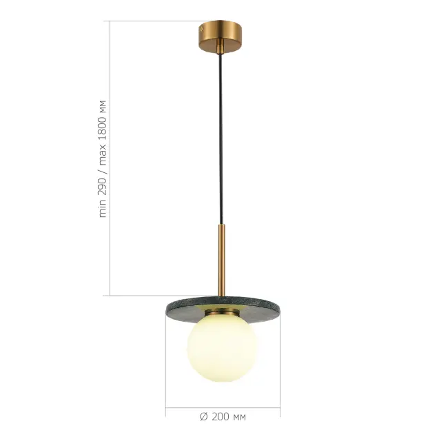 Светильник ST Luce SL1191.363.01 НЕБУЛА — латунь, ракурс 4