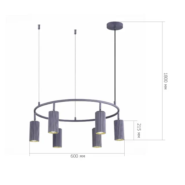 Светильник ST Luce SL1213.703.06 КЕНДО — серый, ракурс 7