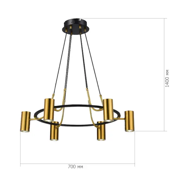 Люстра ST Luce SL1215.403.06 ТАЛИА — черный, ракурс 6