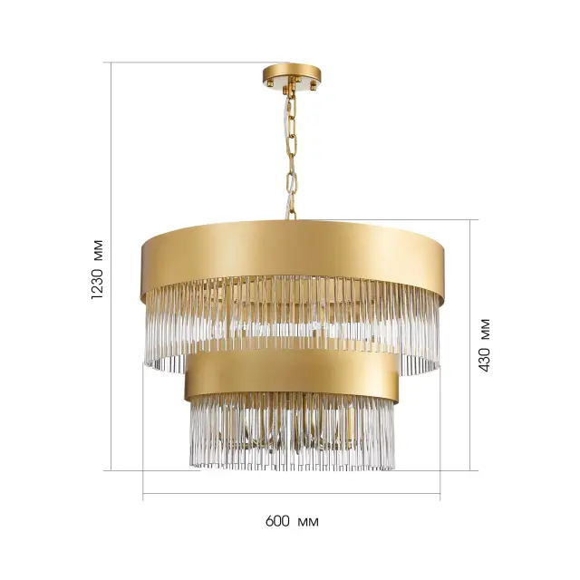 Люстра ST Luce SL1225.203.09 КОНТАТТО — золотой, ракурс 5